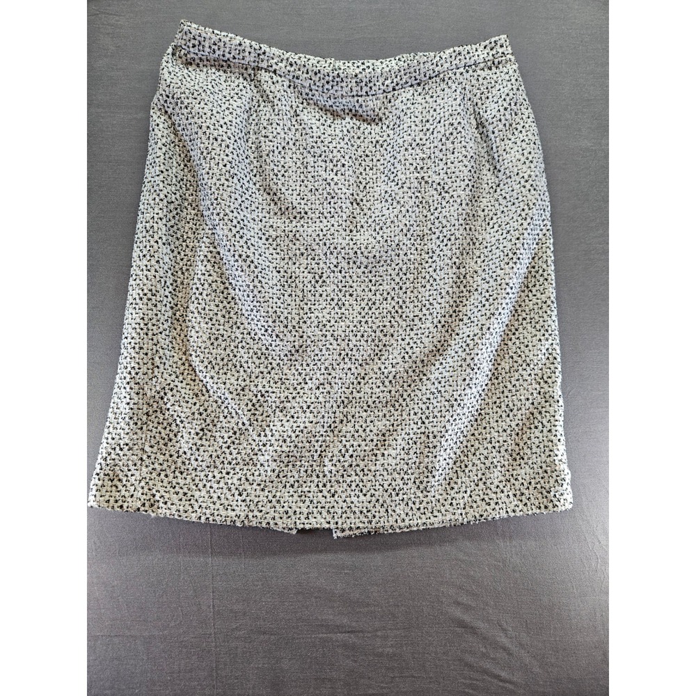 Elana by Tanner Womens Plus Size 20 Tweed Pencil Skirt Blue Black White Lined